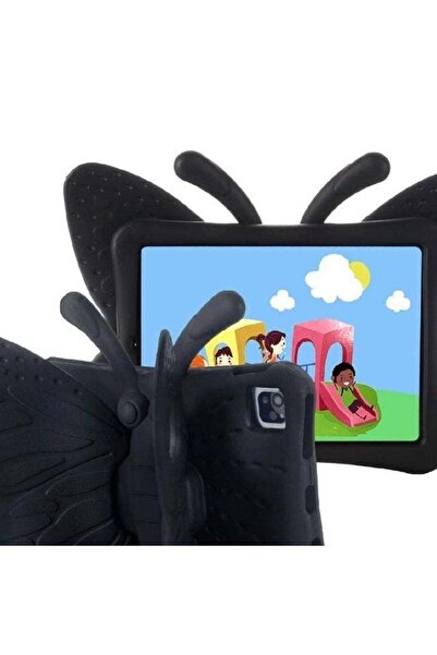 HYX Cute Kids Case for iPad Air/Pro 11-inch (M3/M2) - Butterfly EVA Kickstand, Black