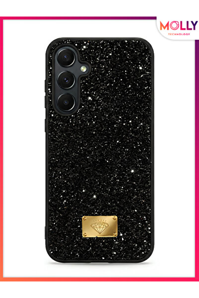 Molly حافظة سيليكون فاخرة باللون الأسود الأوبسيديان اللامع لهاتف سامسونج جالا...