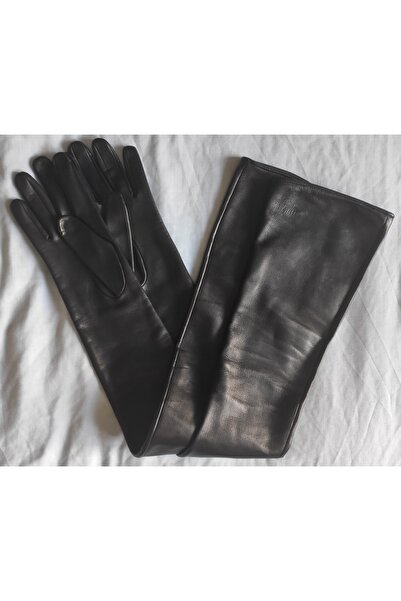 NO BRAND Manusi lungi piele 79 cm, marimea 8 - piele nappa