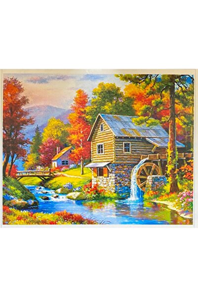 NT Boncuklu Taşlı Pano Mozaik Elmas Goblen Çocuklar İçin Diamond Tablo 21x 25 Cm Değirmen