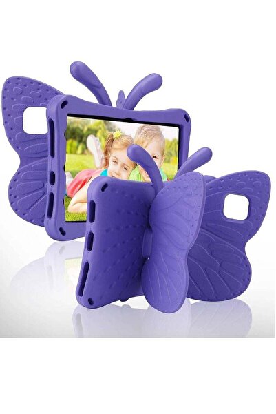 HYX جراب Butterfly EVA المقاوم للأطفال والمزود بحامل لجهاز iPad Air مقاس 11 بوصة (M3/M2/10.9، بنفسجي)