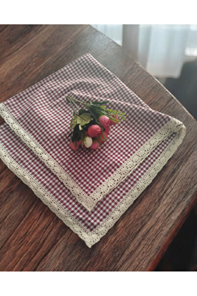 denizli hatırası مفرش طاولة مربع مزخرف بالدانتيل بألوان عتيقة