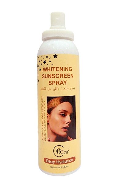 6 Beauty 6 بخاخ واقي من الشمس برائحة بودرة الأطفال الجميلة 180 مل