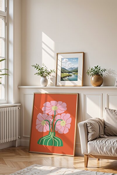 Base Concept Poster cu design modern decorativ floral (încadrat)