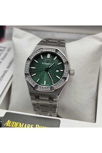audemars Piguet Royal Oak Watch - Silver, Gem-Set Bezel