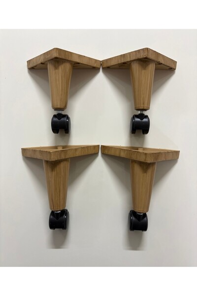 OnurEvimde Tekerlekli Sihirli Sehpa Masa Ayağı 360 Derece Dönebilen 17 Cm 4 A...