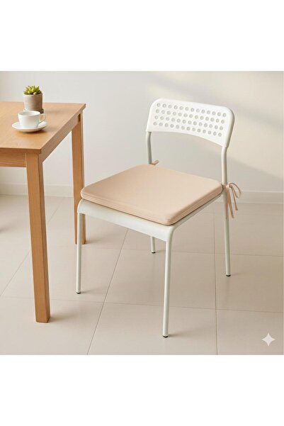 TEZKOTEKSTİL 40x40cm Düz Sünger Bağlama İpli Sandalye Minderi | Ev Tekstil Ku...