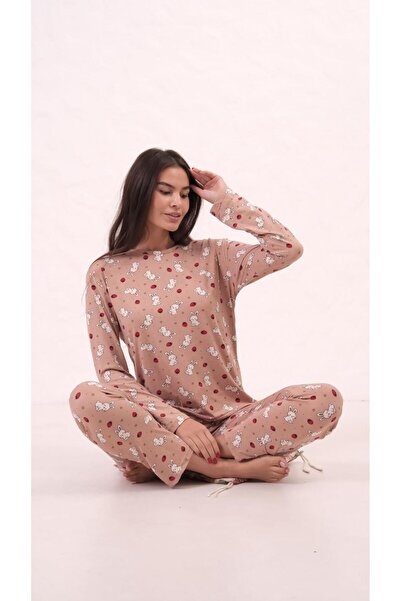 Hepyek set de pijamale din bumbac cu mâneci lungi