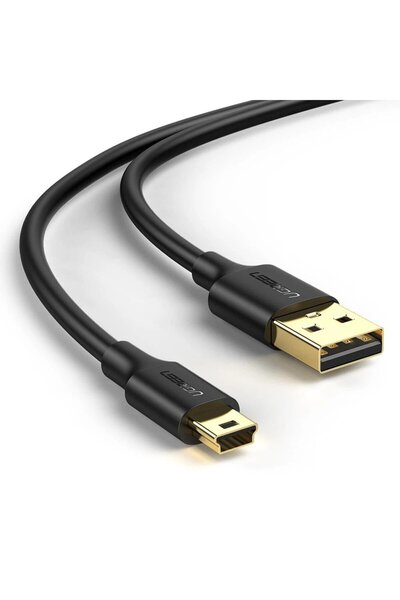 Ugreen 2.0 A USB-A & Mini-USB, Şarj ve Data Kablosu, 1.5 Metre, Siyah, 10385