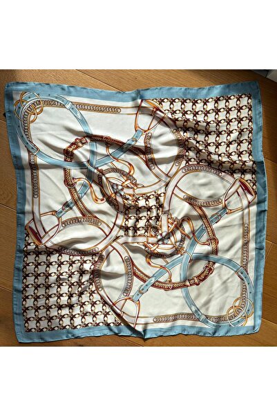 Toka dünyası İpeksi Desenli Lüx Bandana ve Fular