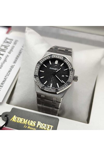audemars Piguet Royal Oak Watch - Silver, Gem-Set Bezel