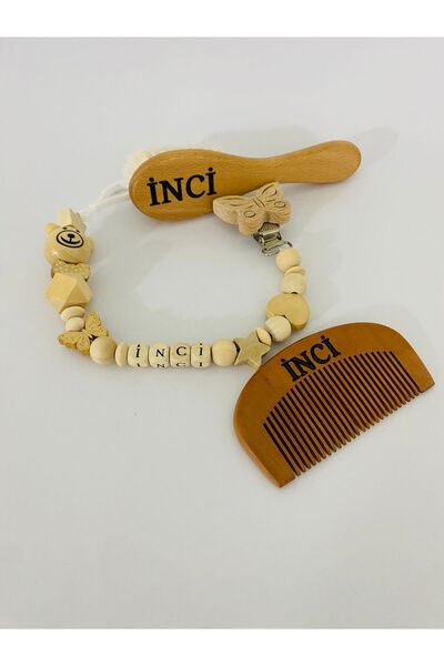 LİFİİ KİŞİYE ÖZEL TASARIMLI İSİMLİ-EMZİK ASKISI ZİNCİRİ-BEBEK TARAK-BEBEK FIR...