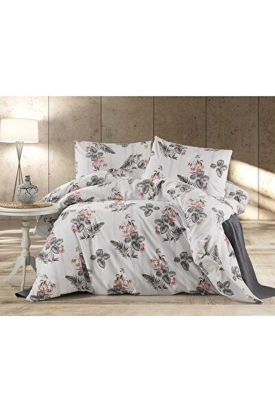 vionetta Double Duvet Cover Set with Cotton Fitted Sheet and 4 Pillows