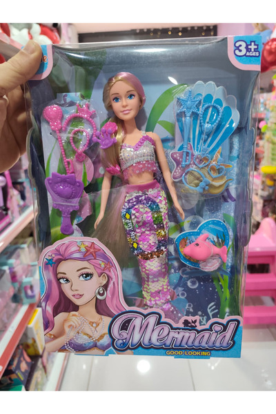 Boratila Toys Aksesuar Deniz Kızı Oyuncak Kaliteli Bebek Deniz Kızı Figürlü