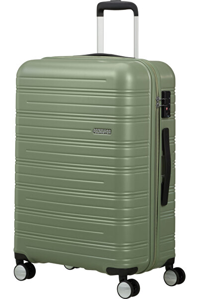 American Tourister HIGH TURN-902 Medium Suitcase Khaki-67/24 cm, 4 H-Spin Wheels
