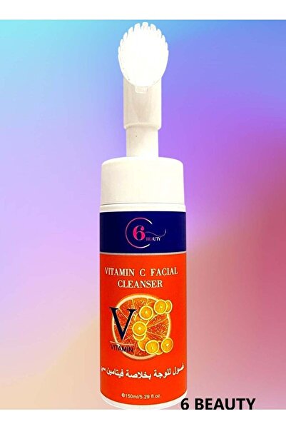 6 Beauty غسول للوجه بخلاصة فيتامين سي لترطيب ونعومة البشرة - 150 م