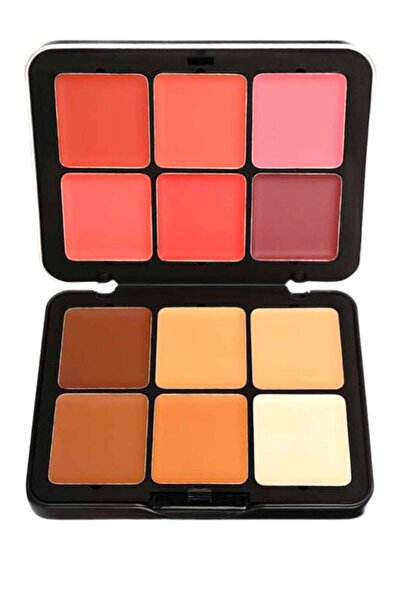 Red Apple كريم أساس أحمر خدود وكونتور 12 لونًا متعدد الألوان