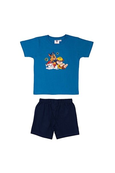 PAW PATROL Κοντές παιδικές πυτζάμες, Αδειοδοτημένες, Μπλε, Βαμβακερές, 122-12...