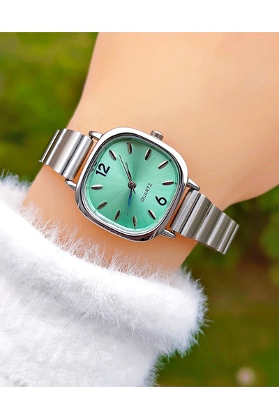 Weluxa Silver Color Turquoise Dial Adjustable Cord Vintage Women Wristwatch