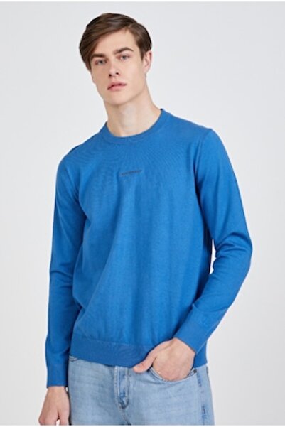 Calvin Klein Jeans Men's Sweater, Blue, Cotton, Size L