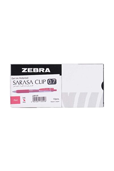 Zebra Sarasa Clip Gel Pens 0.7mm - Pack of 10 Red Pens