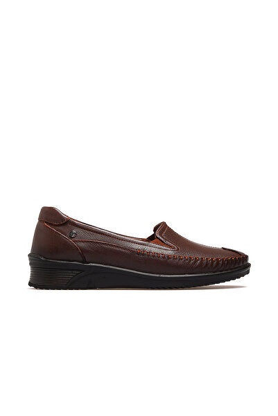 Forelli Amelıa-H Women's Genuine Leather Orthopedic Comfort Casual Shoes 25Y 48002 Z Tan