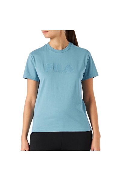 FILA Women's T-Shirt, Blue, Cotton, Size M (INTL)