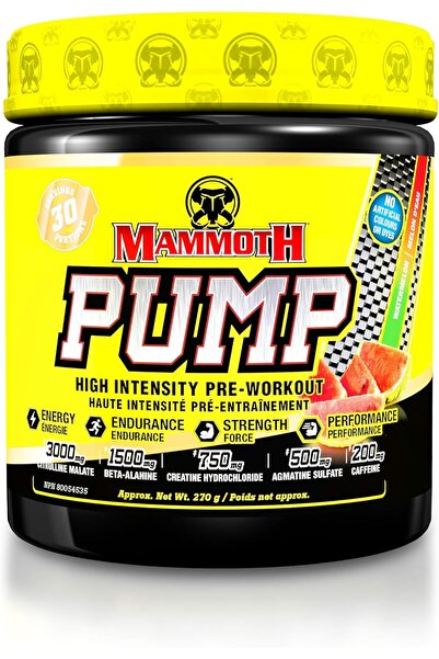 Mammoth PUMP PreWorkout Heightened Focus, Quick Recovery