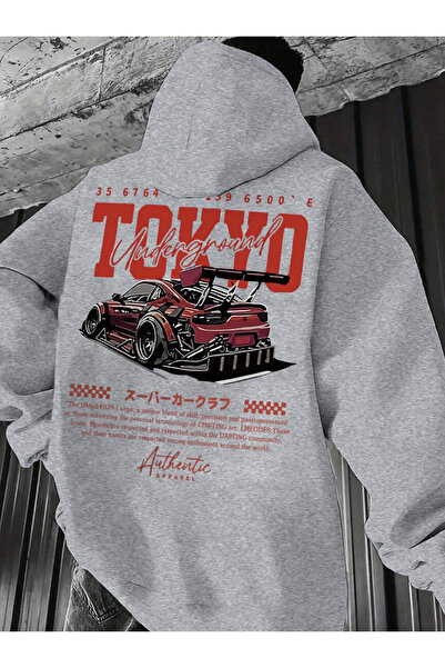 COHERENT Hanorac unisex pentru bărbați/femei RED TOKYO, colorat, cu imprimeu ...