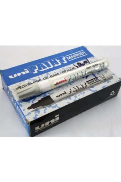Generic Uni-Pole Silver Shiny Paint Pen with Gray Tip
