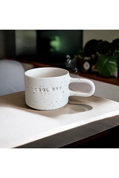 terraco ceramic كوب سيراميك مصنوع يدويًا مكتوب عليه Cool Dad