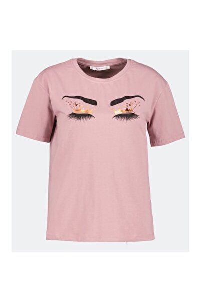 Kings & Clowns Tricou de damă cu aplicații strălucitoare, Kings & Clowns, roz...