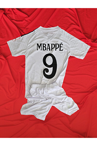 bergibo MBAPPE BEYAZ MDRD TİŞÖRT ŞORT TAKIM