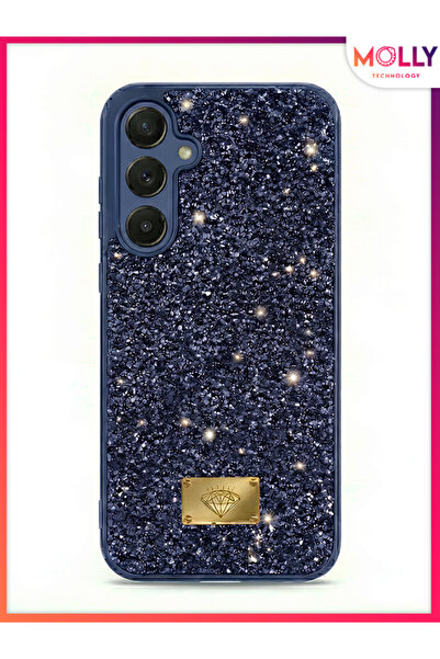 Molly Royal Midnight Starlight Glitter Luxury Silicone Case for Samsung Galax...