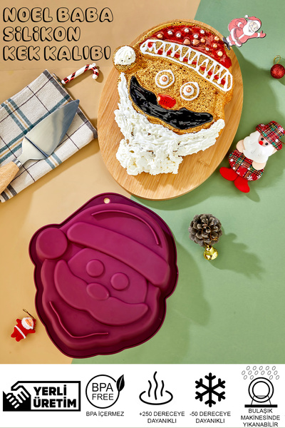 espashome Santa Claus Silicone Cake Mold - Purple