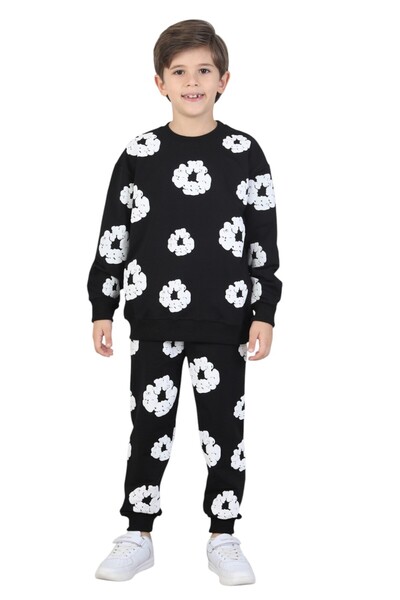 ERDEM KIDS Set de pijamale unisex pentru fete și băieți, cu imprimeu cu marga...