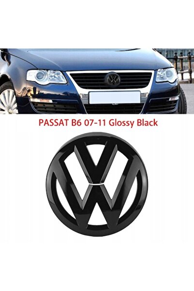 LinePartsBim Set 2 Embleme Fata Spate Pentru Volkswagen VW Passat B6 Sedan, Negru Lucios
