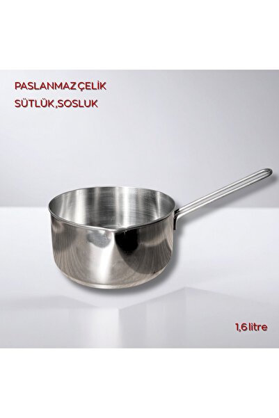 ViZKA Paslanmaz Çelik Sosluk , Sütlük ,Büyük boy Sos Tavası 1,6 litre