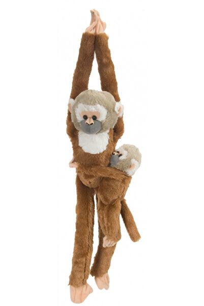 Wild Republic Hanging Squirrel with Baby Plush -