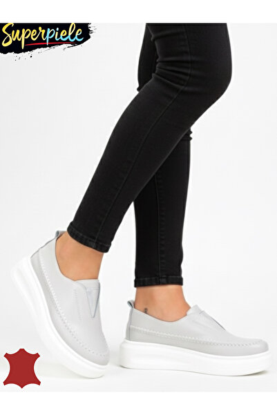 ANGEL BLUE Women's casual leather shoes with thick sole