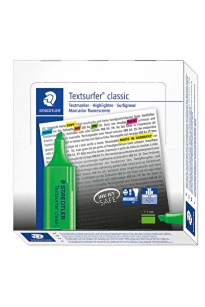 Staedtler قلم تظليل كلاسيكي من تيكست سيرفر - أخضر