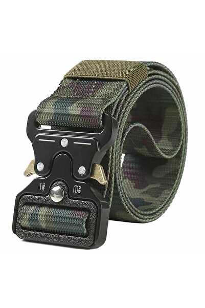 Avex Curea Tactica pentru pantaloni, culoare Camuflaj cu catarama Neagra