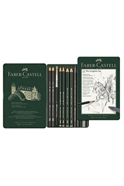 Generic مجموعة أقلام رصاص أحادية اللون من فابر كاستل مكونة من 11 قطعة