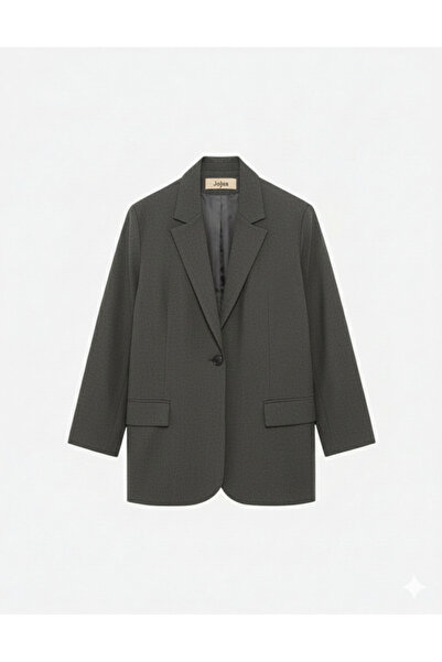 Jojua Kadın Oversize Blazer Ceket Acı Kahve