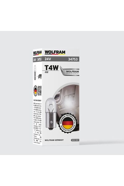 WOLFRAM T4W Ampul 53 24V 4W (1 Paket 10 Adet) - 34753