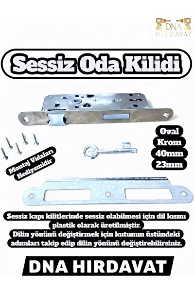 DNA HIRDAVAT Bravo Saten Kapı Kolu ve Sessiz Oval Kapı Kilidi Set