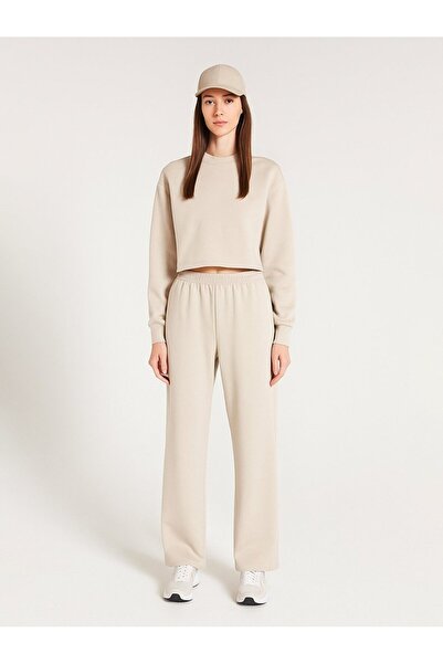 Ltb Buy Elastic Waist Straight Cut Cream Pants