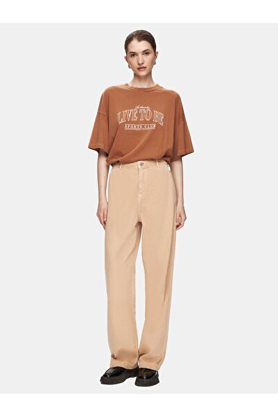 Ltb Basic Gabardine Regular Beige Trousers