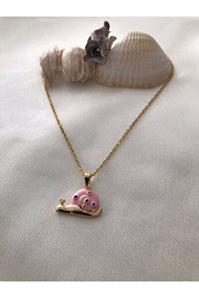 Alışveriş Kasabası Steel Necklace with Snail Figure