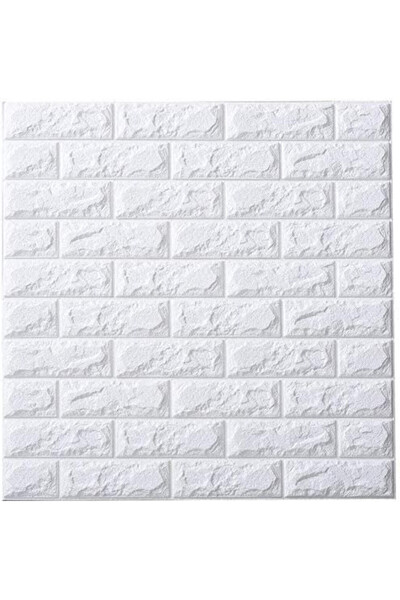 OEM tapet 3D Autocolant alb, design caramida, rezistent la apa, 70cm x 77cm JRH